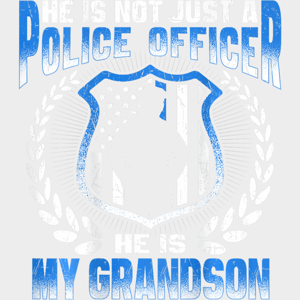 He Is My Grandson - Police DTF Transfers transfer-kingdom Light Color Design (See Imaging)