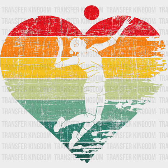 Heart Distressed - Volleyball DTF Transfers transfer-kingdom