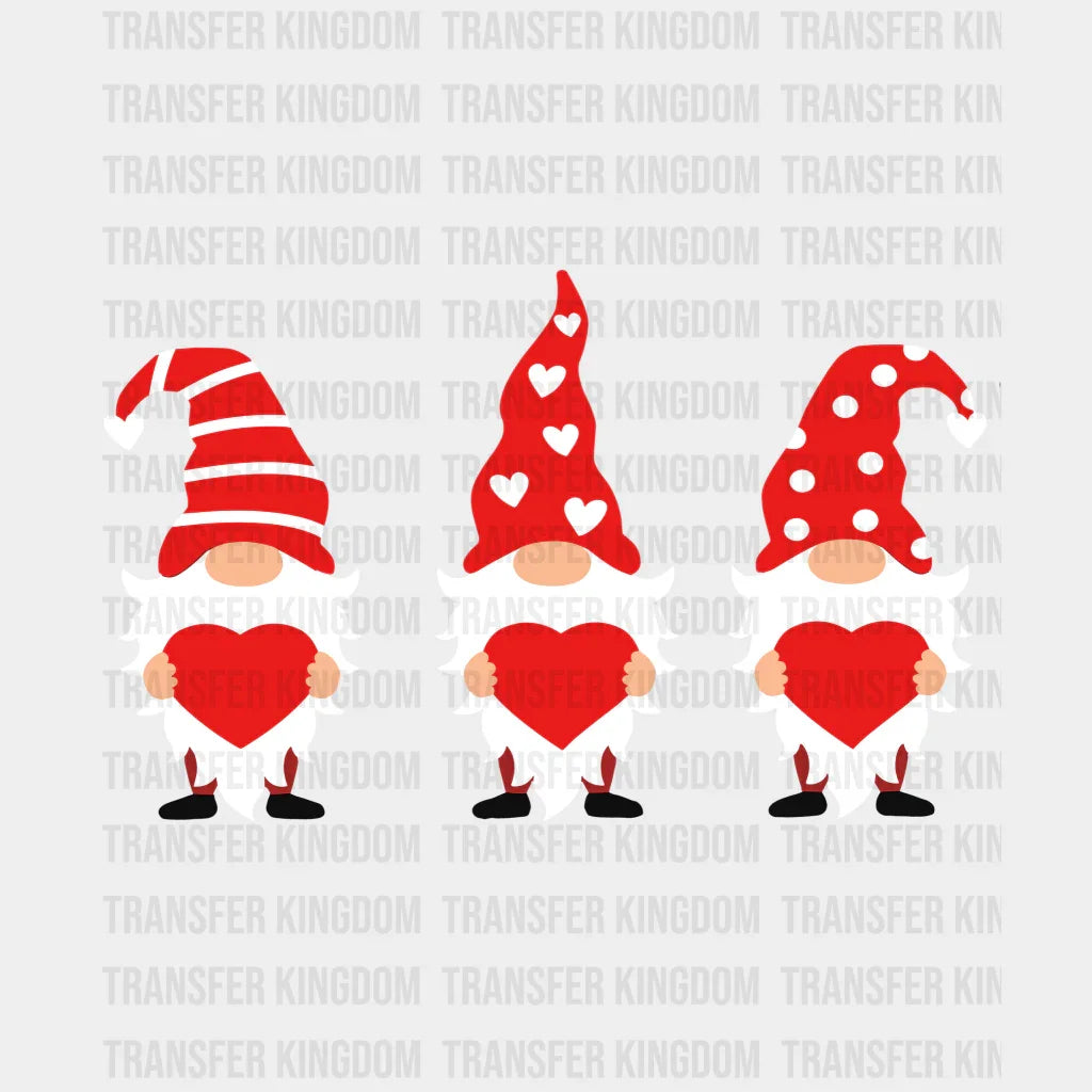 Heart Gnomes Valentines Day Design - Dtf Heat Transfer