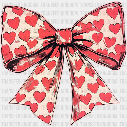 Heart Pattern Ribbon - Valentine’s Day Dtf Transfer