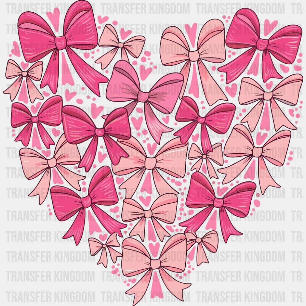 Heart Shaped Ribbons - Valentine’s Day Dtf Transfer