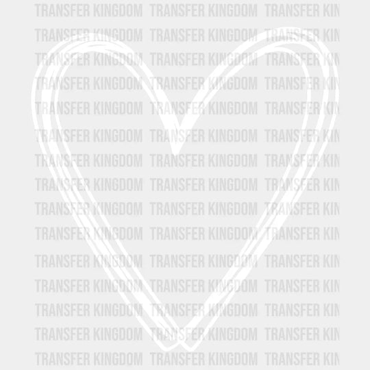 Hearts Black & White Valentines Day Design - Dtf Heat Transfer Unisex S M ( 10 ) / Light Color See
