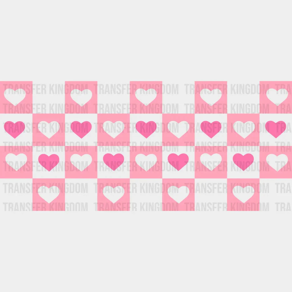 Hearts Design Uv Dtf Transfer Cup Wrap Sticker