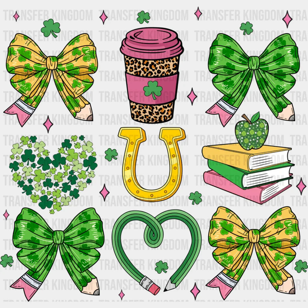 Hearts Ribbons Horseshoe - St. Patrick’s Day DTF Transfer