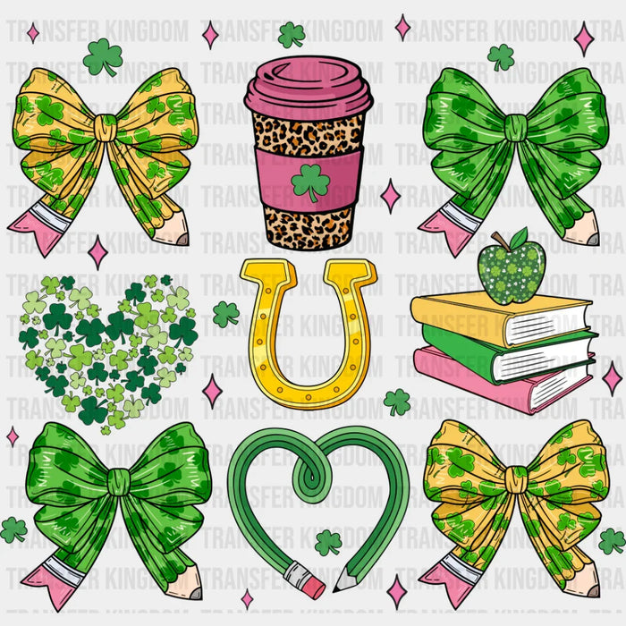 Hearts Ribbons Horseshoe - St. Patrick's Day DTF Transfer