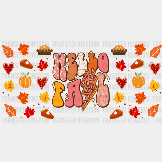 Hello Fall - Cup Wrap Uv Sticker Permanent Dtf Decal