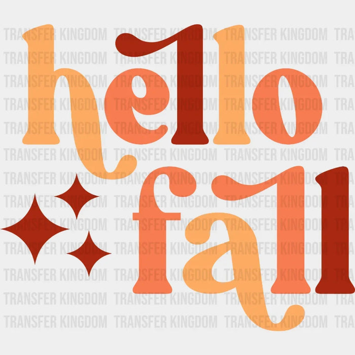 Hello Fall Design - DTF heat transfer