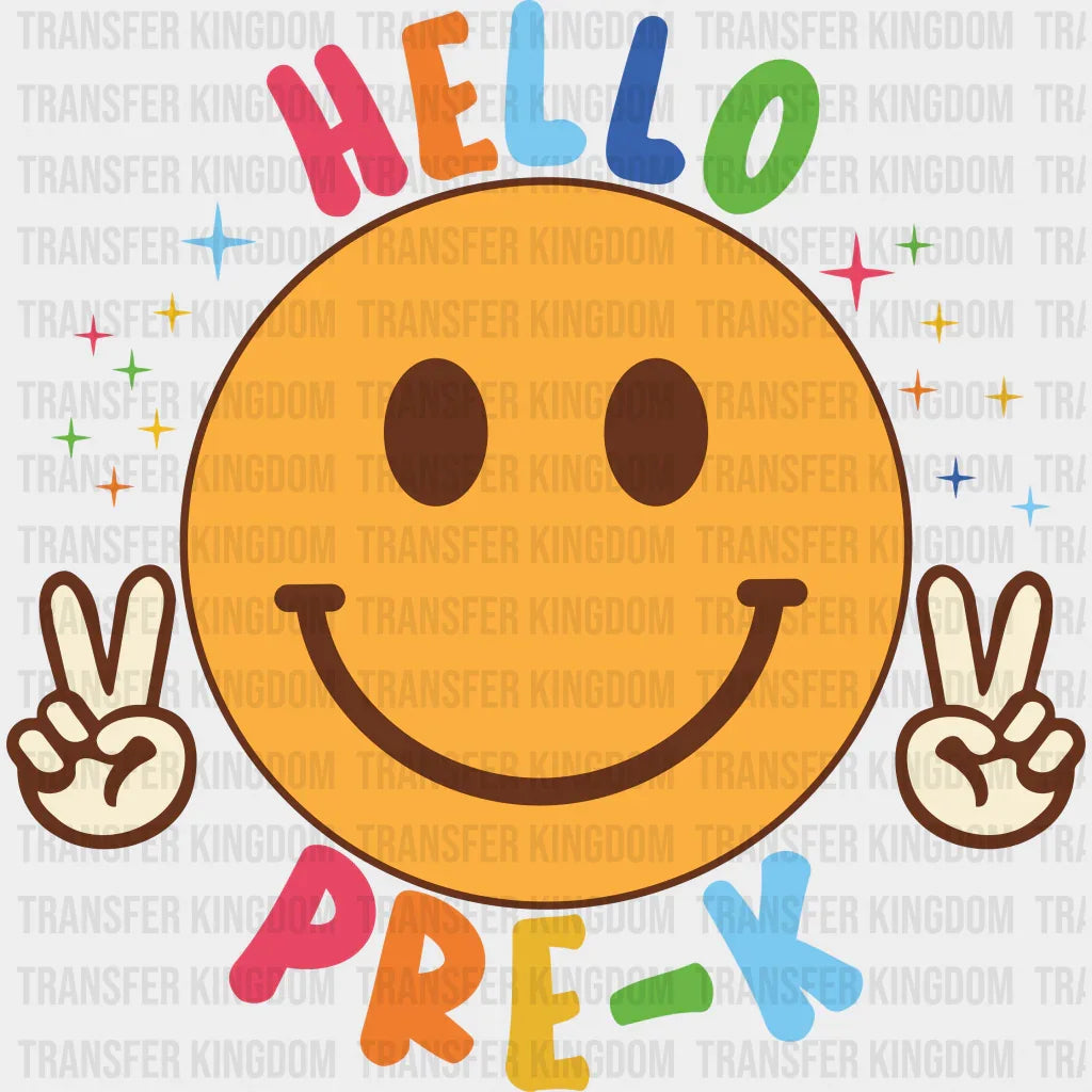 Hello Pre-K - Back To School DTF Transfer - Transfer Kingdom