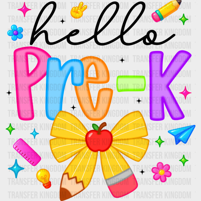 Hello Pre-K - Pre-K DTF Transfers