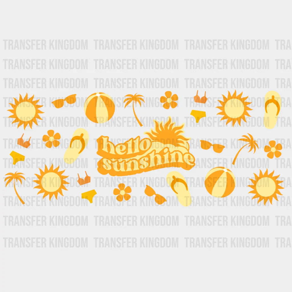 Hello Sunshine Uv Dtf Transfer Cup Wrap Sticker