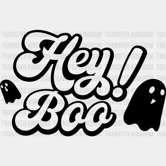 Hey Boo Design - Halloween Dtf Transfer Unisex S & M (10’’) / Dark Color See Imaging