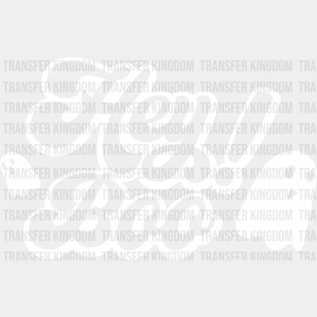 Hey Boo Design - Halloween Dtf Transfer Unisex S & M (10’’) / Light Color See Imaging