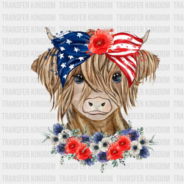 Highland Cow Wreath DTF Transfer