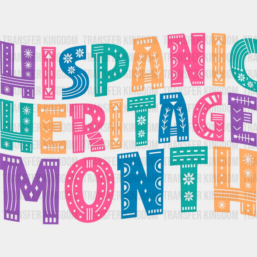 Hispanic Heritage Month Papel Picado - Hispanic Heritage Month DTF Transfer