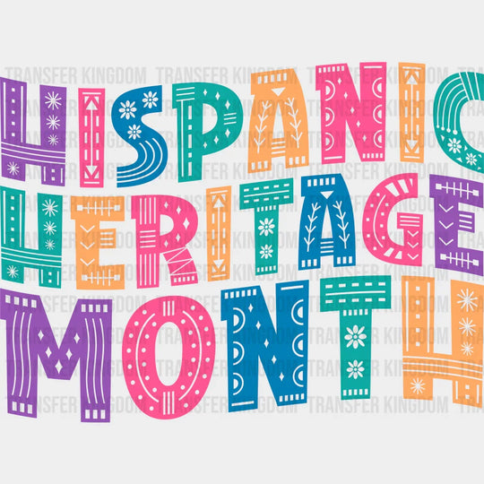 Hispanic Heritage Month Papel Picado - Hispanic Heritage Month DTF Transfer