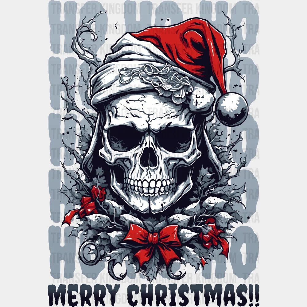 Ho Ho Ho Merry Christmas Skeleton - Christmas DTF Transfer