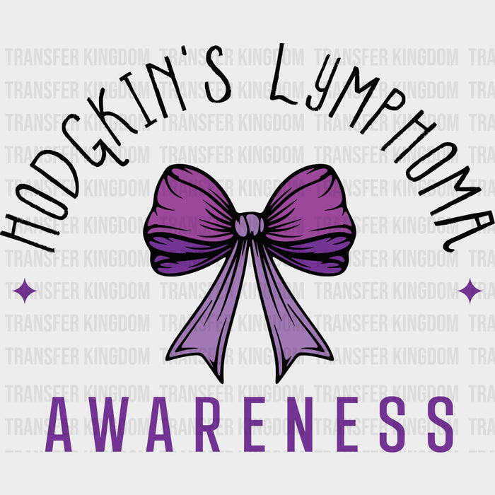 Hodgkin's Lymphoma Awareness, Purple Ribbon - Lymphoma DTF Transfers