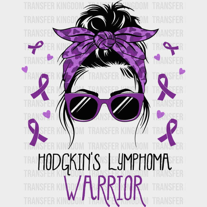Hodgkin's Lymphoma Warrior, Bandana Girl - Lymphoma DTF Transfers