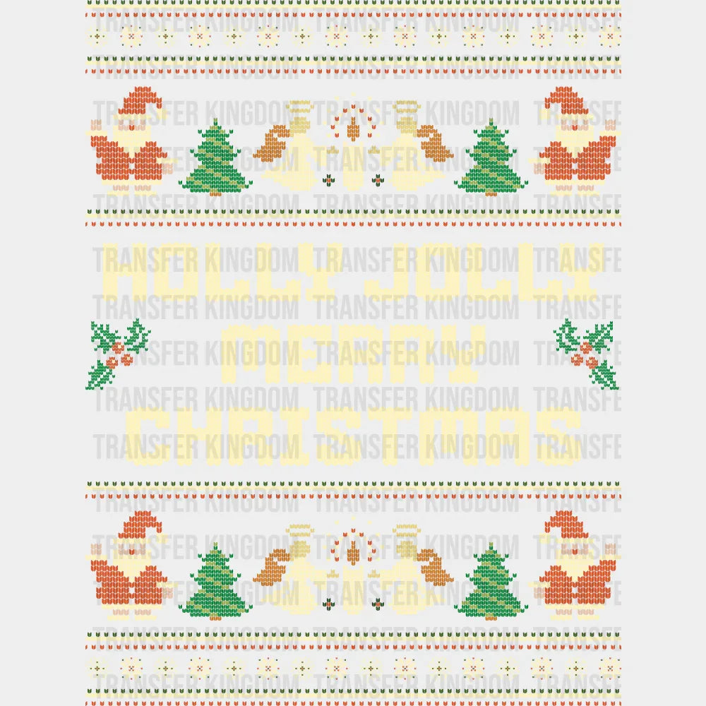 Holly Jolly Merry Christmas - Christmas DTF Transfer