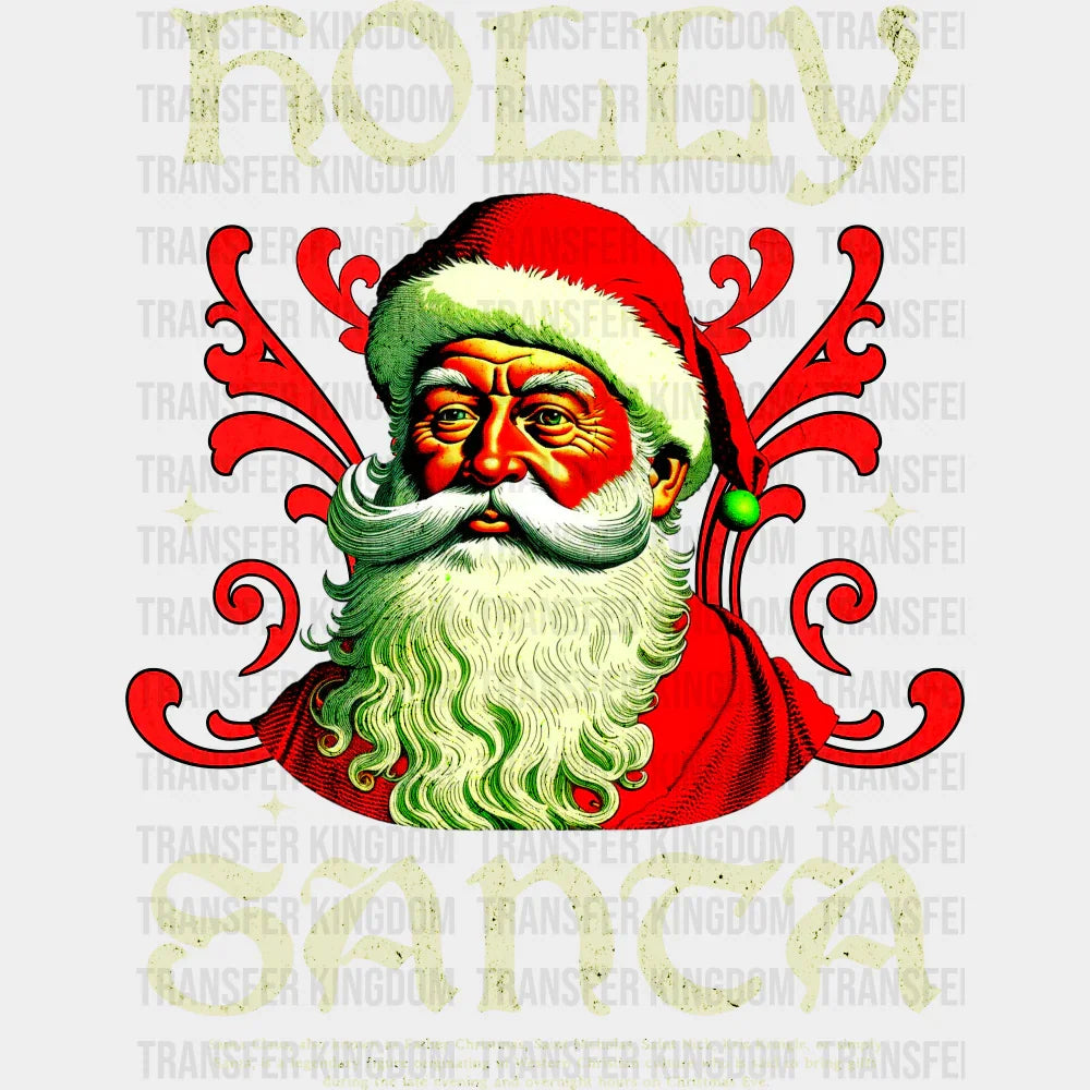 Holly Santa - Christmas DTF Transfer