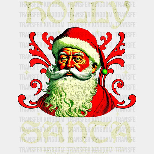 Holly Santa - Christmas DTF Transfer