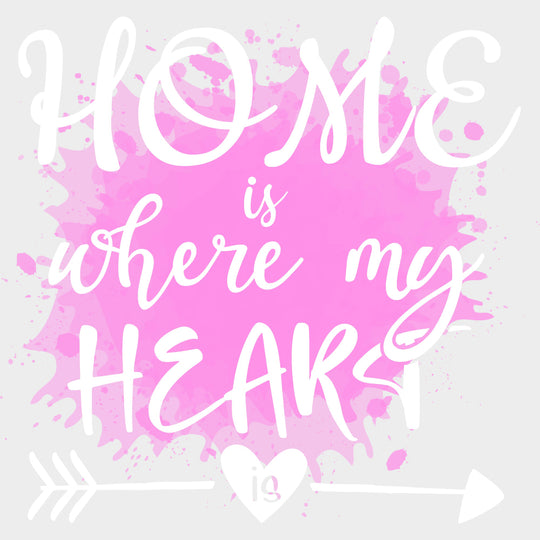 Home Is Where My Heart Is Purple Design - Family DTF Transfers Adult Unisex - S & M (10’’) / Light Color Design (See