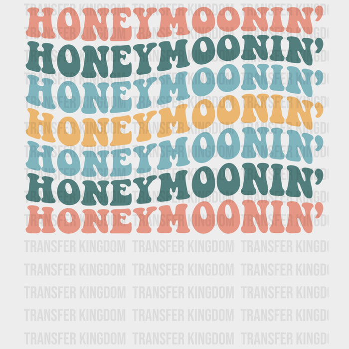 Honeymoonin' Retro Wavy Design - Honeymoon DTF Transfers