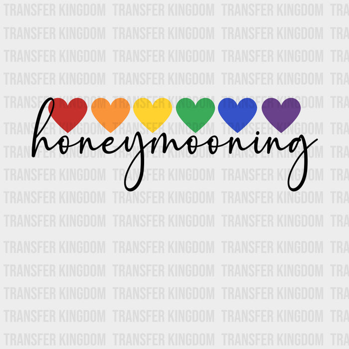 Honeymooning, Rainbow Hearts - Honeymoon DTF Transfers