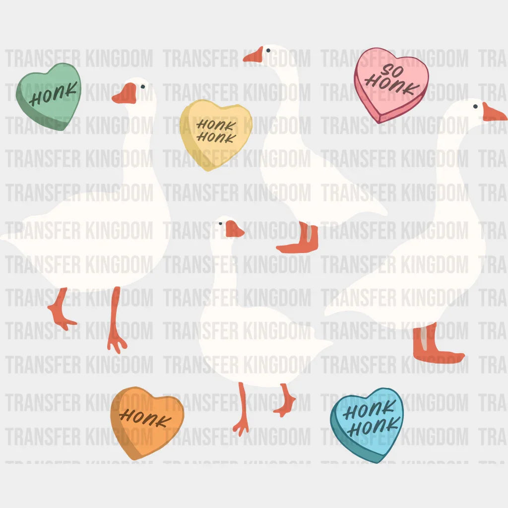 Honk Duck Valentines Day Design - Dtf Heat Transfer