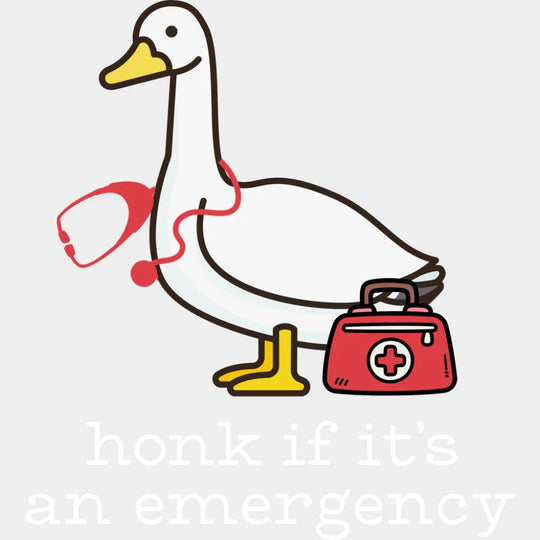 Honk If It’s An Emergency - Funny DTF Transfer Adult Unisex - S & M (10’’) / Light Color Design (See Imaging)
