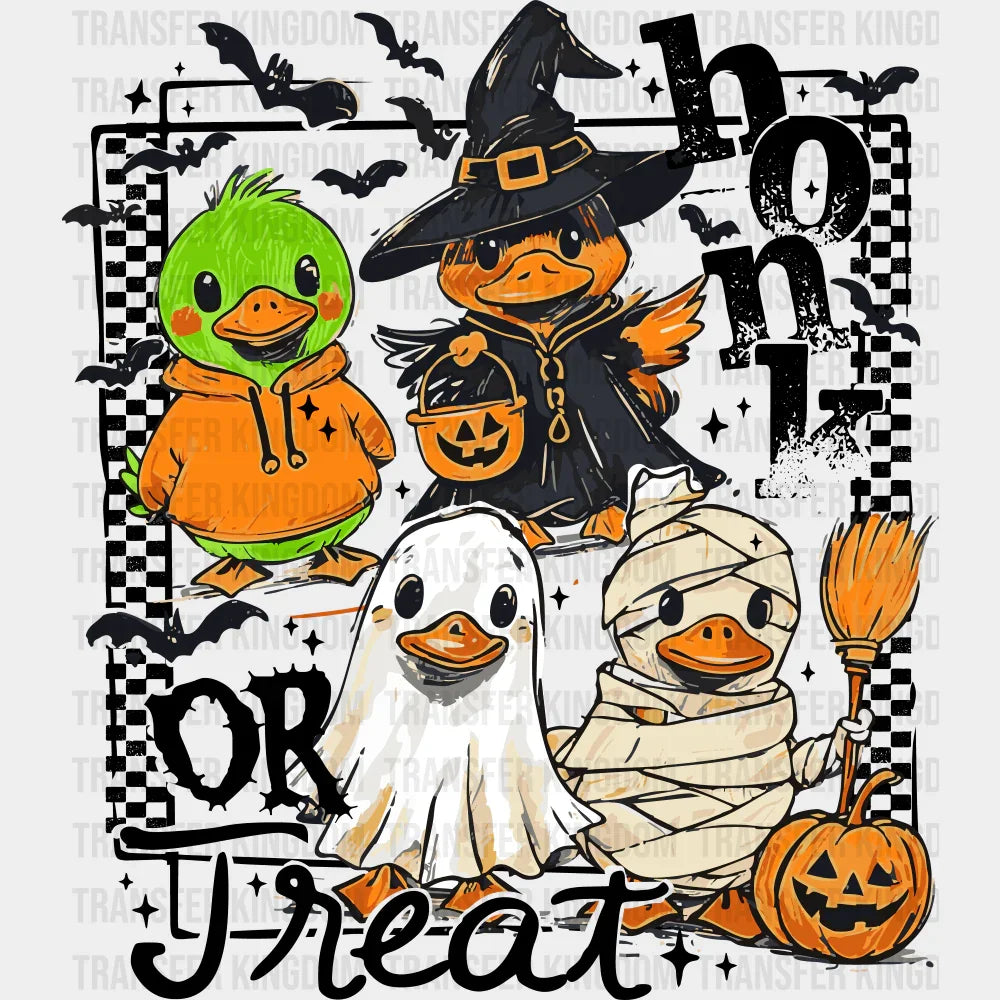 Honk Or Treat Goslings Halloween DTF Transfer Adult Unisex S & M (10’’) / Dark Color Design (See Imaging)