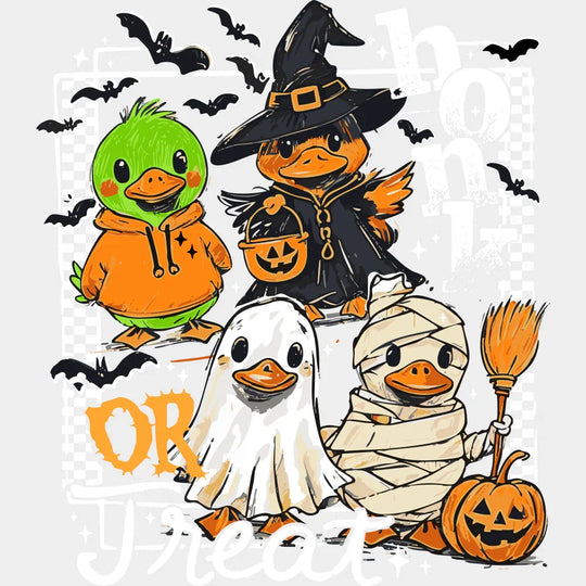 Honk Or Treat Goslings Halloween DTF Transfer Adult Unisex S & M (10’’) / Light Color Design (See Imaging)