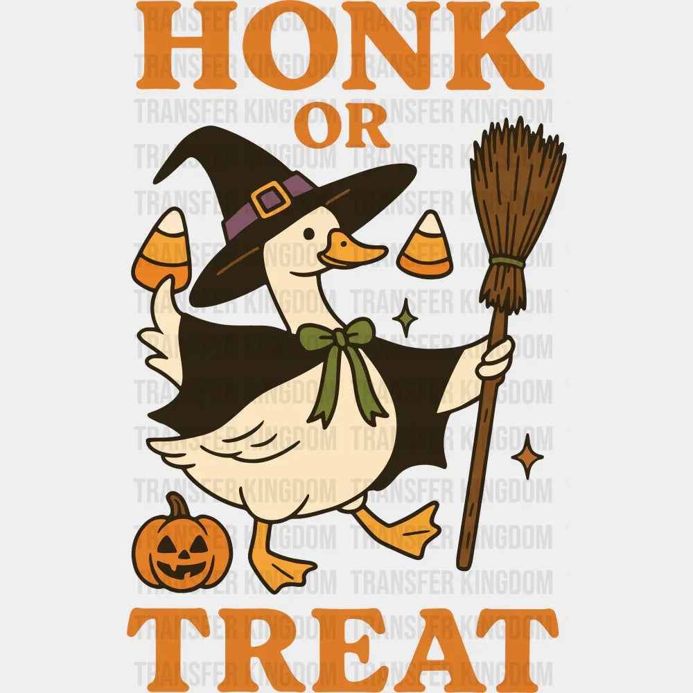 Honk Or Treat Witch Goose Halloween DTF Transfer