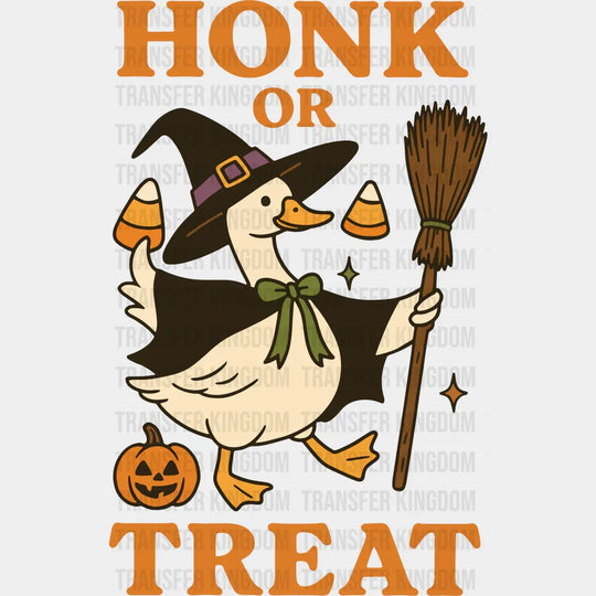 Honk Or Treat Witch Goose Halloween DTF Transfer