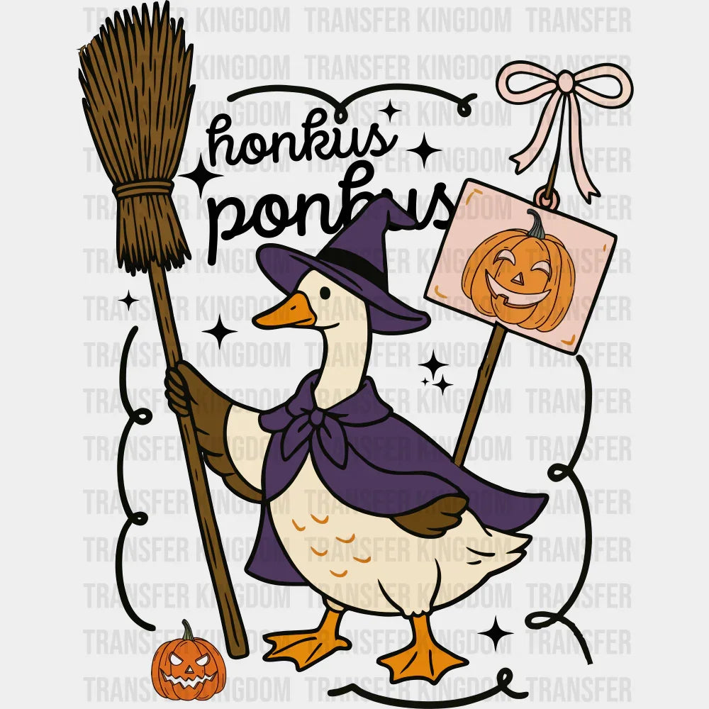 Honkus Ponkus B&W Halloween DTF Transfer Adult Unisex S & M (10’’) / Dark Color Design (See Imaging)