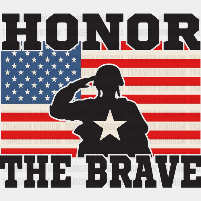 Honor The Brave USA Flag - Memorial Day DTF Transfer