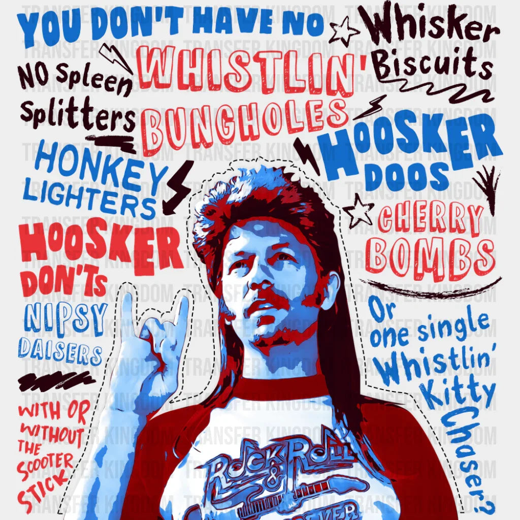 Hoosker Doos Hoosker Don’ts - 4th Of July DTF Transfer Adult Unisex - S & M (10’’) / Dark Color Design (See Imaging)