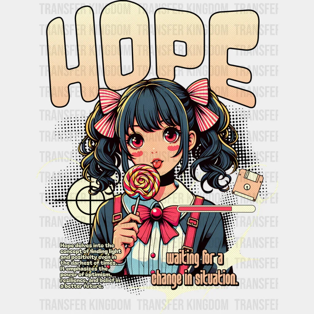 Hope Anime Girl Design - Dtf Heat Transfer
