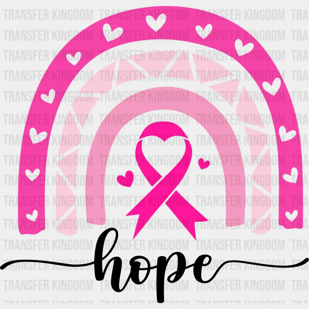 Hope Cancer Support Awareness Design - Dtf Heat Transfer Unisex S & M ( 10 ) / Dark Color See
