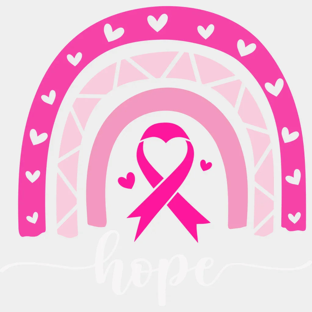 Hope Cancer Support Awareness Design - Dtf Heat Transfer Unisex S & M ( 10 ) / Light Color See