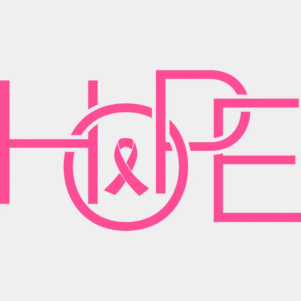 HOPE Pink - Breast Cancer DTF Transfer Adult Unisex - S & M (10’’) / Light Color Design (See Imaging)