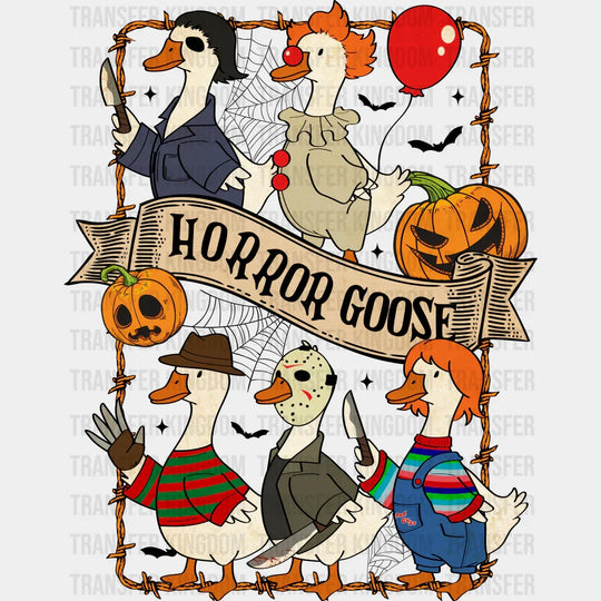 Horror Goose Rectangle Frame Halloween DTF Transfer