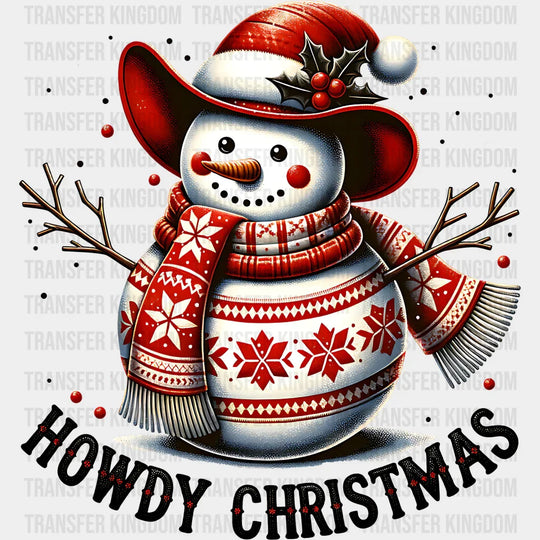 Howdy Christmas Snowman - Christmas DTF Transfer