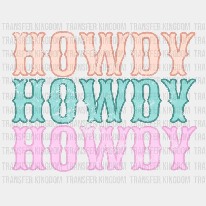 Howdy Colorful Design - Country Girl- DTF heat transfer
