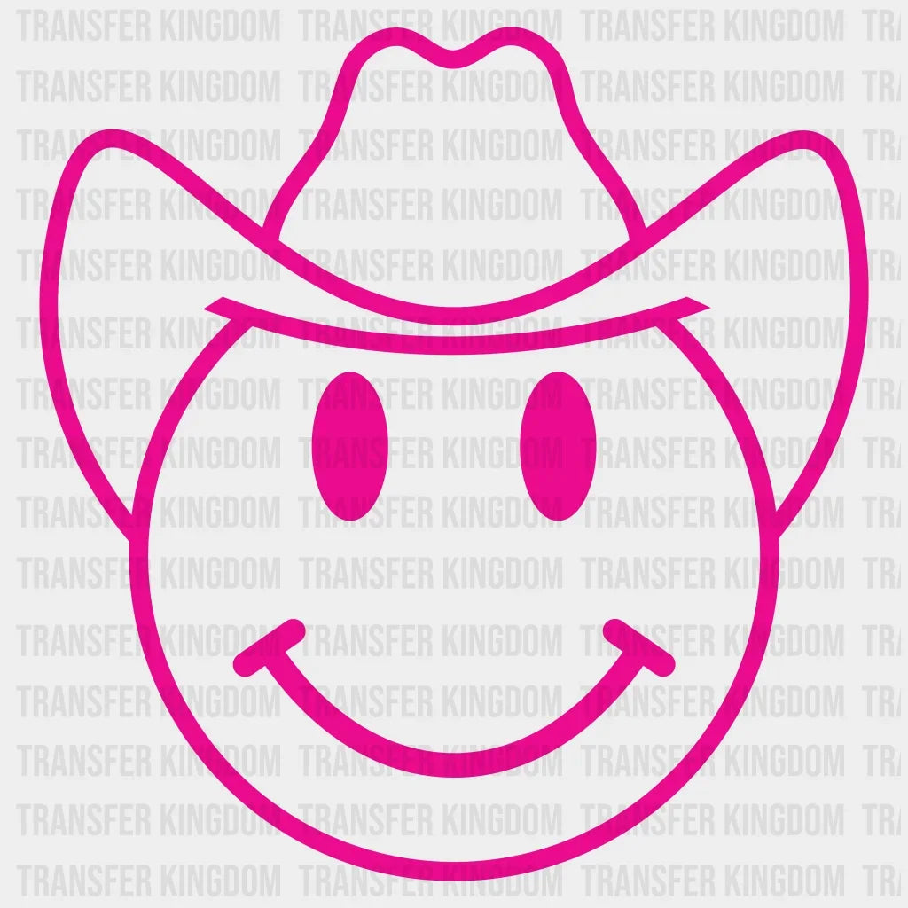 Howdy Hat Smiley Face Design - Dtf Heat Transfer