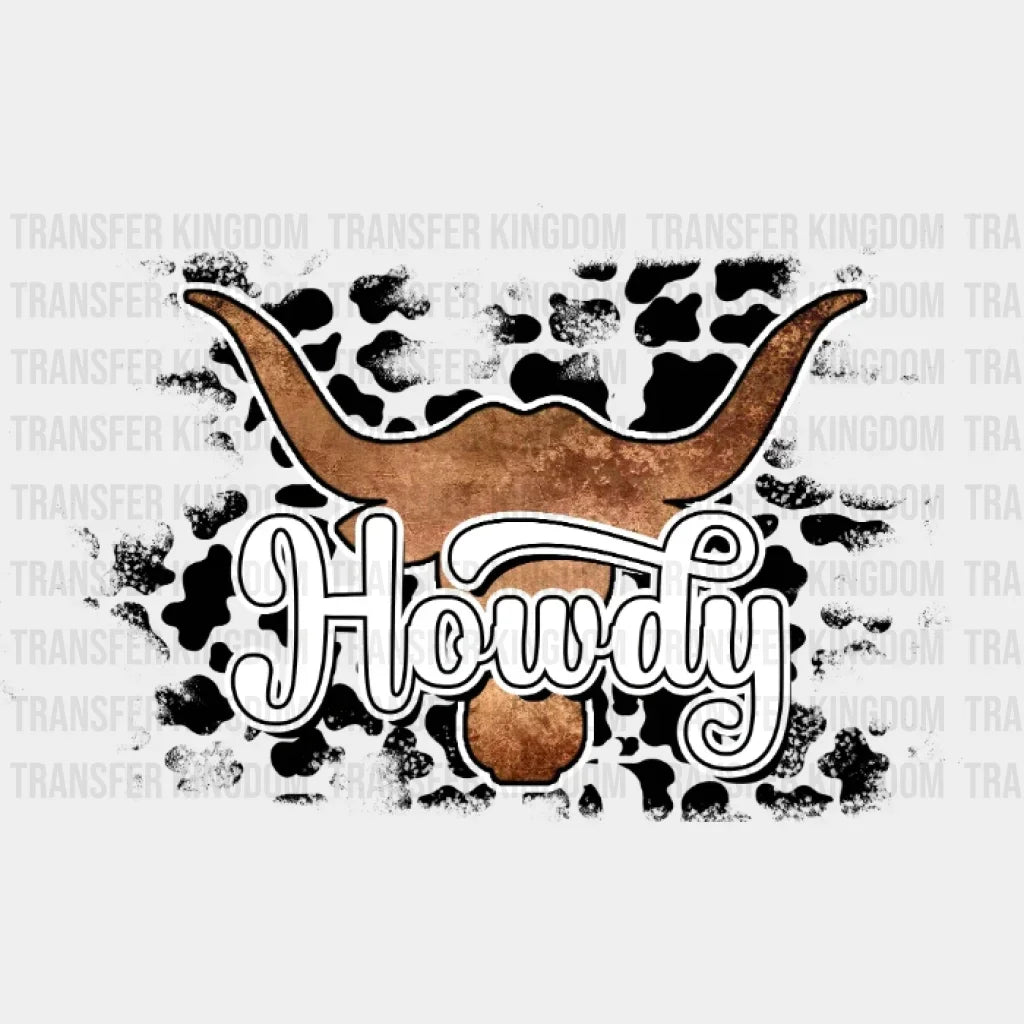 Howdy Skull Dtf Transfer