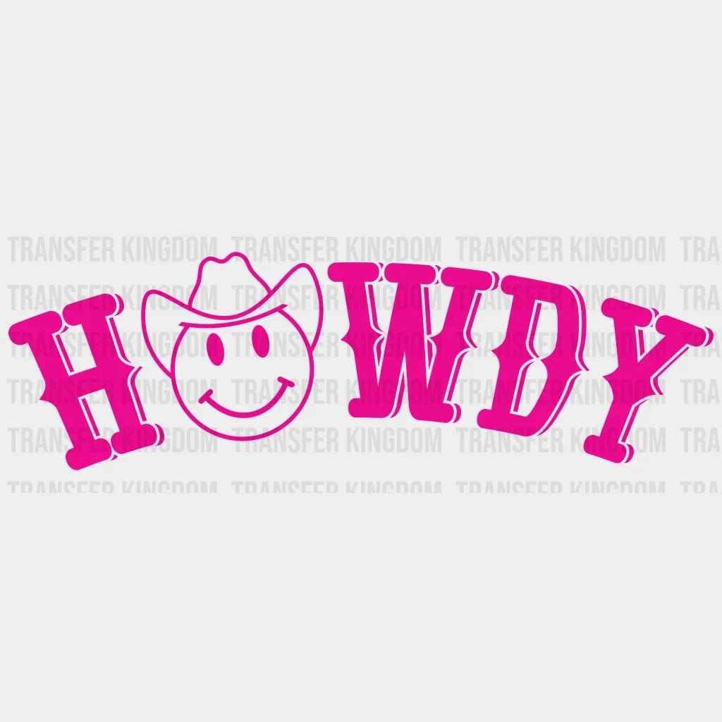 Howdy Smiley Design - Dtf Heat Transfer