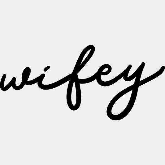 Hubby / Wifey Design - Dtf Heat Transfer Unisex S & M ( 10 ) Dark Color See Imaging