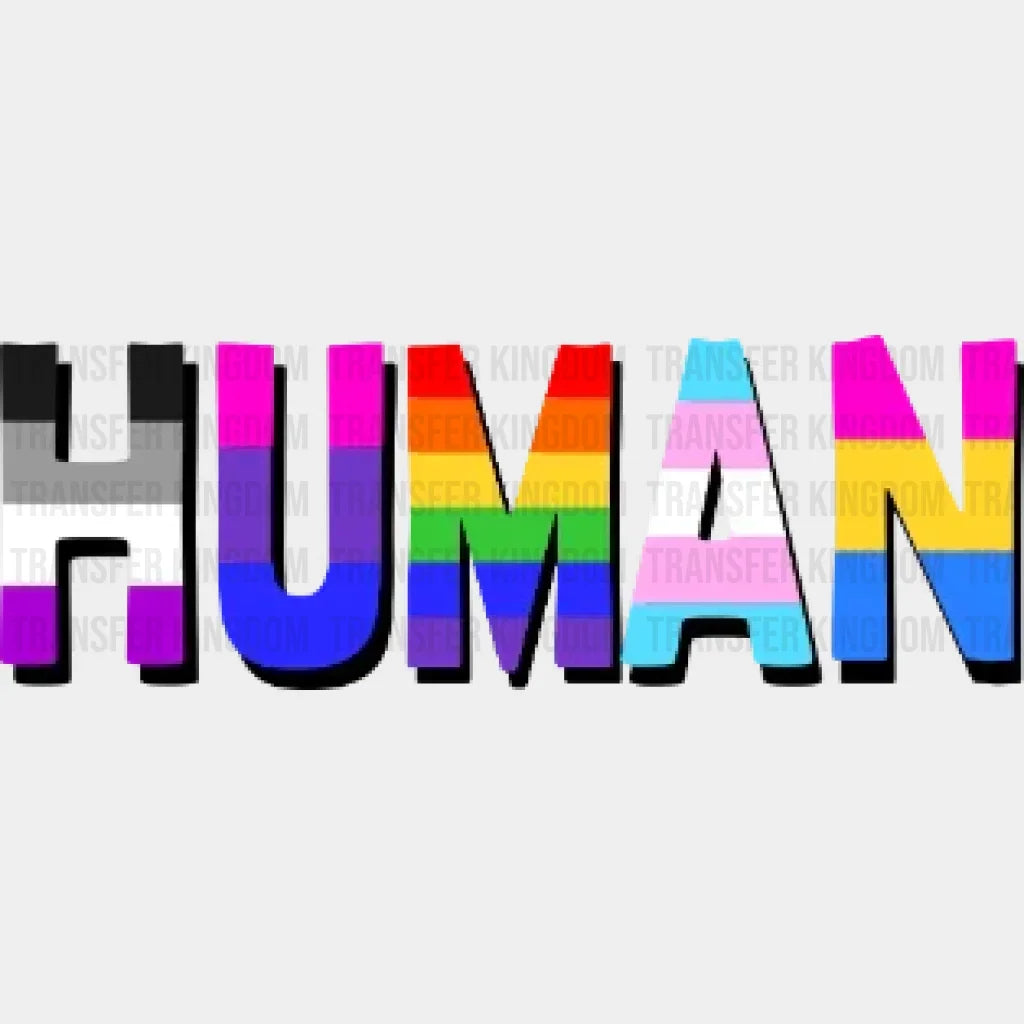 Human Lgbt - Lgbt Support Pride Design Dtf Heat Transfer