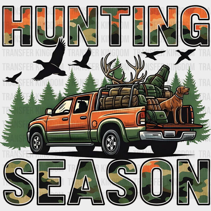 Hunting Season, Orange Truck - Hunting DTF Transfers